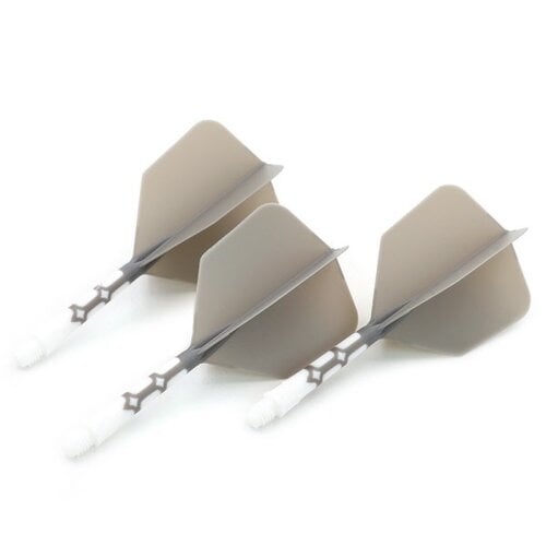 CUESOUL Cuesoul - ROST T19 Integrated Dart Flights - Big Wing - Grey White Darts Flights