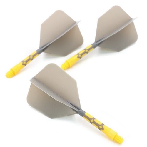 CUESOUL Cuesoul - ROST T19 Integrated Dart Flights - Big Wing - Grey Yellow Darts Flights