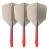 CUESOUL Cuesoul - ROST T19 Integrated Dart Flights - Big Wing - Grey Red Darts Flights