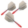 CUESOUL Cuesoul - ROST T19 Integrated Dart Flights - Big Wing - Grey Red Darts Flights