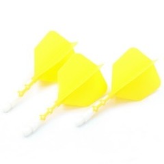 Cuesoul - ROST T19 Integrated Dart Flights - Big Wing - Yellow White