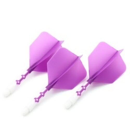 CUESOUL Cuesoul - ROST T19 Integrated Dart Flights - Big Wing - Purple White Darts Flights