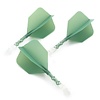 CUESOUL Cuesoul - ROST T19 Integrated Dart Flights - Big Wing - Green Clear Darts Flights