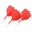 Cuesoul - ROST T19 Integrated Dart Flights - Big Wing - Red White Darts Flights