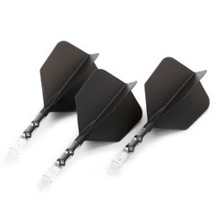 Cuesoul - ROST T19 Integrated Dart Flights - Big Wing - Black Clear