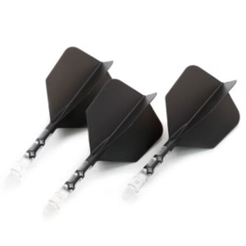 CUESOUL Cuesoul - ROST T19 Integrated Dart Flights - Big Wing - Black Clear Darts Flights