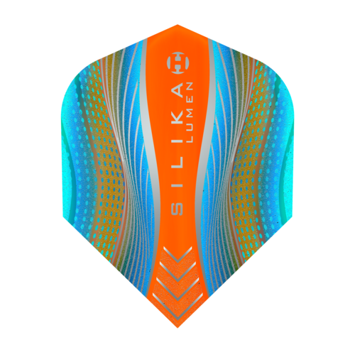 Harrows Harrows Silika Lumen NO6 Cyan & Orange Tough Crystalline Coated Darts Flights