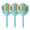 CUESOUL Cuesoul - Tero Flight System AK5 Rost Golden Pattern - Blue Standard Darts Flights