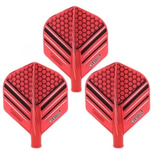 CUESOUL Cuesoul - Tero Flight System AK4 Honnycombs Pattern - Red Standard Darts Flights