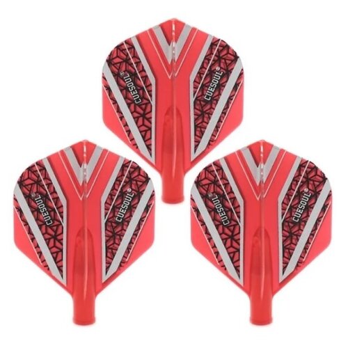 CUESOUL Cuesoul - Tero Flight System AK4 Black Pattern - Red Standard Darts Flights