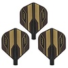 CUESOUL Cuesoul - Tero Flight System AK4 Golden Pattern - Black Standard Darts Flights