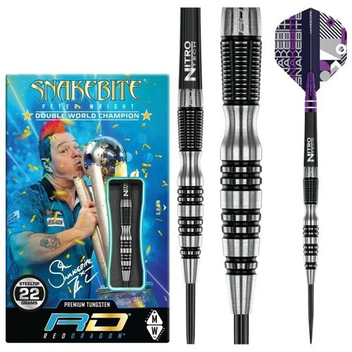 Red Dragon Red Dragon Peter Wright Snakebite Black Racer 90% Darts