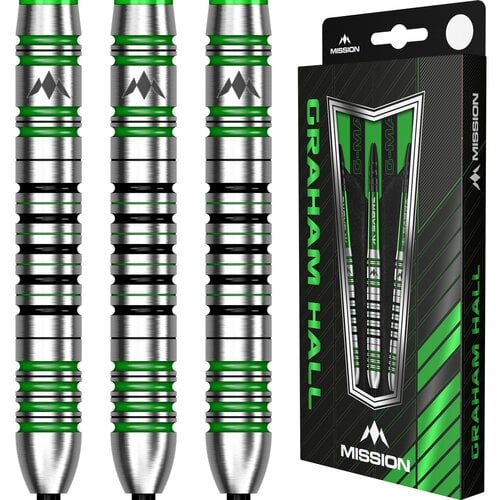 Mission Mission Graham Hall Black & Green 90% Darts