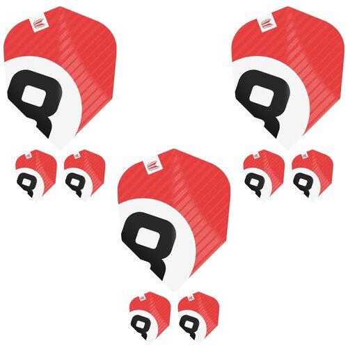 Target Target Chicane Pro Ultra Red NO6 (3 pack) - Darts Flights