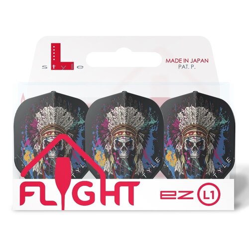 L-Style L-Style Champagne Flight EZ L1 Chief Skull Black Darts Flights