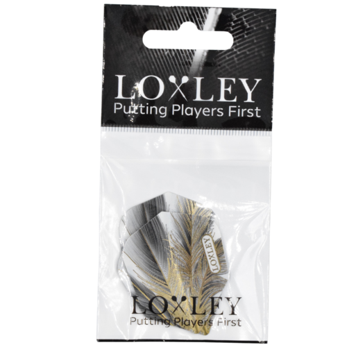 Loxley Loxley Feather Grey & Gold NO6 Darts Flights