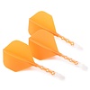 CUESOUL Cuesoul - ROST T19 Integrated Dart Flights - Standard Shape - Clear Orange Darts Flights