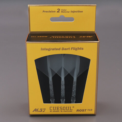 CUESOUL Cuesoul - ROST T19 Integrated Dart Flights - Standard Shape - Clear Darts Flights