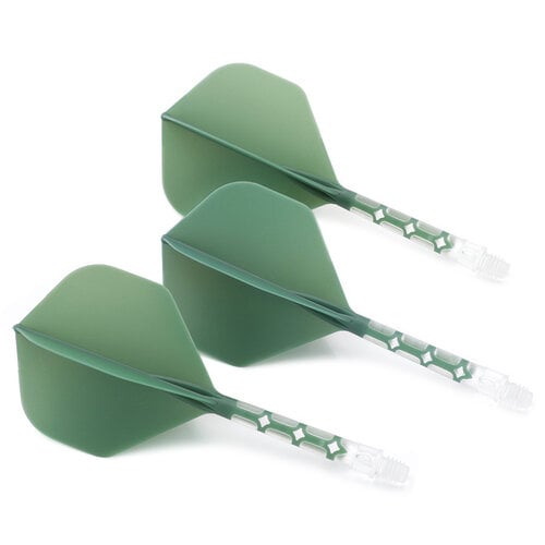 CUESOUL Cuesoul - ROST T19 Integrated Dart Flights - Standard Shape - Clear Green Darts Flights