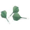 CUESOUL Cuesoul - ROST T19 Integrated Dart Flights - Standard Shape - Clear Green Darts Flights