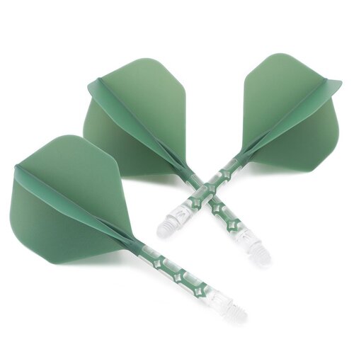 CUESOUL Cuesoul - ROST T19 Integrated Dart Flights - Standard Shape - Clear Green Darts Flights