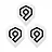 Perfect Nine Logo White Darts Flights