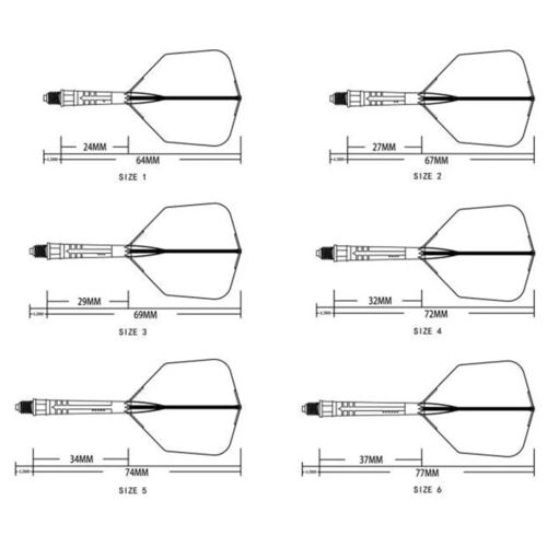 CUESOUL Cuesoul ROST T19 Integrated Dart Flights Big Wing Carbon Darts Flights