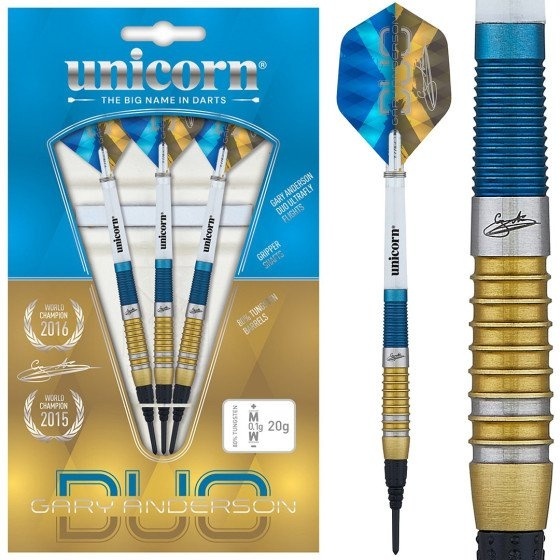unicorn Gary Anderson Duo ソフトダーツ Unicorn Gary Anderson Duo 90% Soft Tip Darts - Dartshopper.com