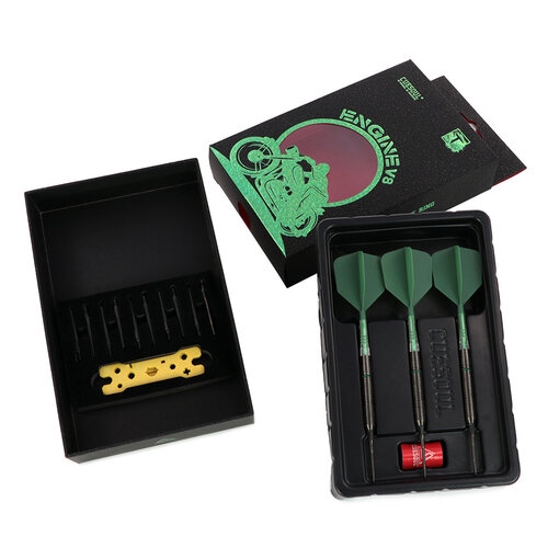 CUESOUL Cuesoul Engine V8 Flight Green Hope 90% Soft Tip Steel Tip Darts