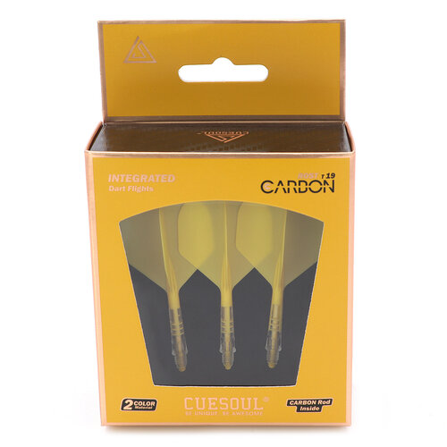 CUESOUL Cuesoul ROST T19 Integrated Dart Flights Big Standard Wing Carbon Yellow Darts Flights