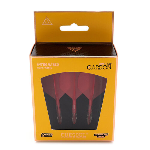 CUESOUL Cuesoul ROST T19 Integrated Dart Flights Big Standard Wing Carbon Red Darts Flights