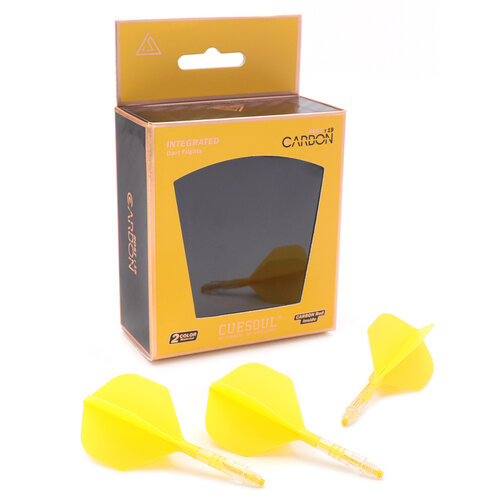 CUESOUL Cuesoul ROST T19 Integrated Dart Flights Small Standard Wing Carbon Yellow Darts Flights