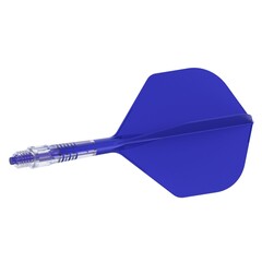 Cuesoul ROST T19 Integrated Dart Flights Small Standard Wing Carbon Blue