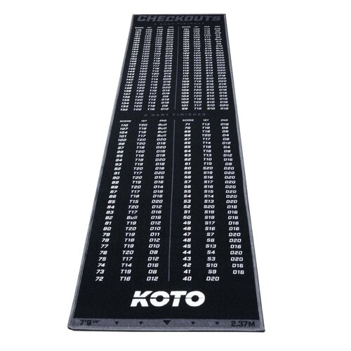 KOTO KOTO Carpet Checkout Grey 237 x 60cm Dart Mat