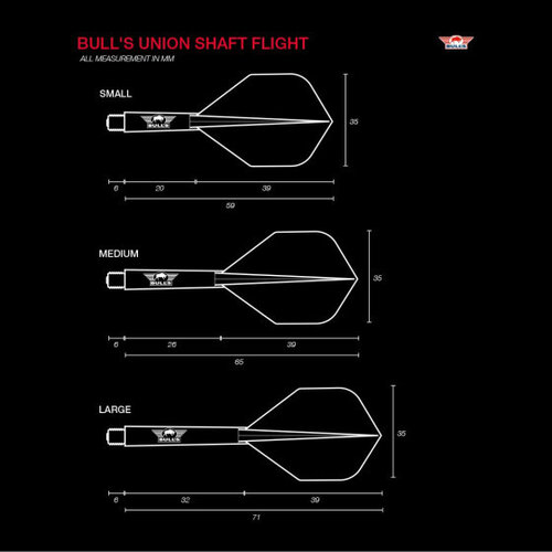 Bull's Bull's Union Flight System Yellow NO2 Darts Flights