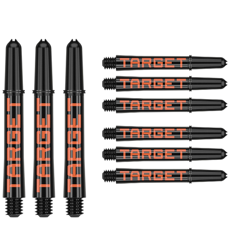 Target Target Pro Grip Tag 3 Set Black Orange Darts Shafts