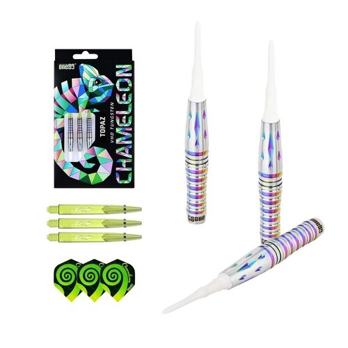 ONE80 ONE80 Chameleon Topaz 90% Soft Tip Darts