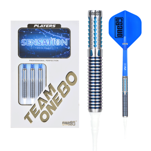 ONE80 ONE80 Tanja Bencic Sensation Light Blue 90% Soft Tip Darts