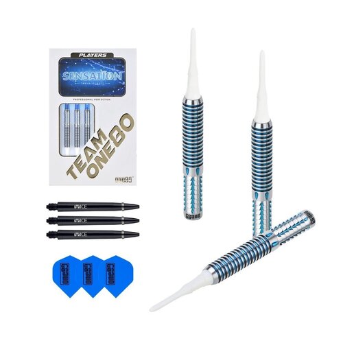 ONE80 ONE80 Tanja Bencic Sensation Light Blue 90% Soft Tip Darts