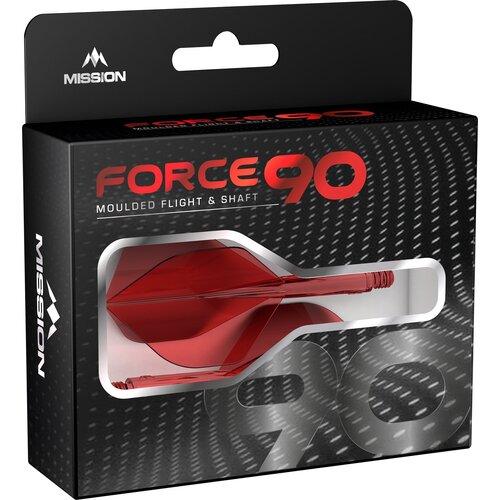 Mission Mission Force 90 Gradient Transparent Red NO2 Darts Flights