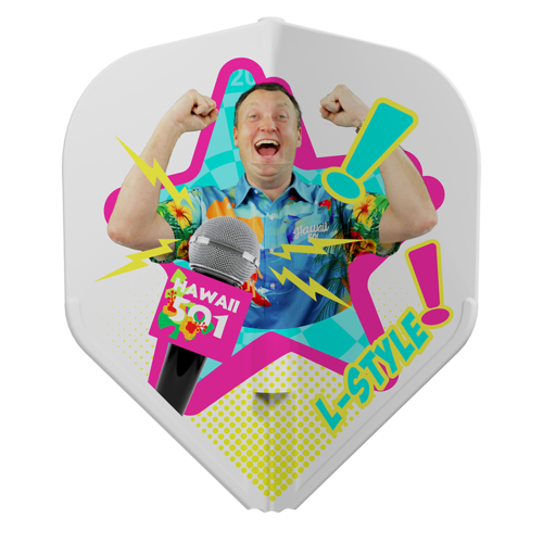 L-Style L-Style EZ L1 Wayne Mardle V1 Type B White Darts Flights