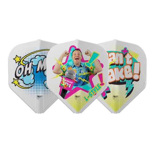 L-Style L-Style EZ L1 Wayne Mardle V1 Type B White Darts Flights