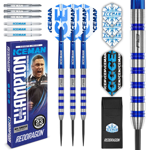 Red Dragon Red Dragon Gerwyn Price Iceman Cool Blue Series 80% Dartshopper Exclusives - Darts
