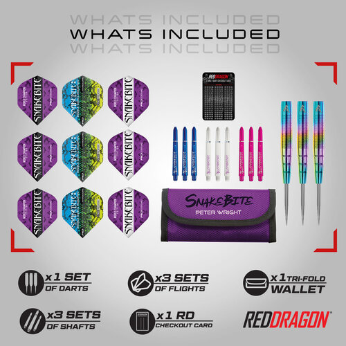 Red Dragon Red Dragon Peter Wright Snakebite Champion Series 90% Dartshopper Exclusives - Darts