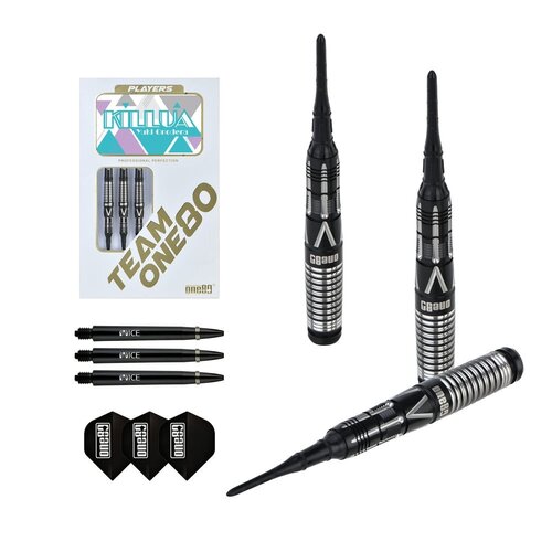 ONE80 ONE80 Yuki Onodera Black 90% Soft Tip Darts