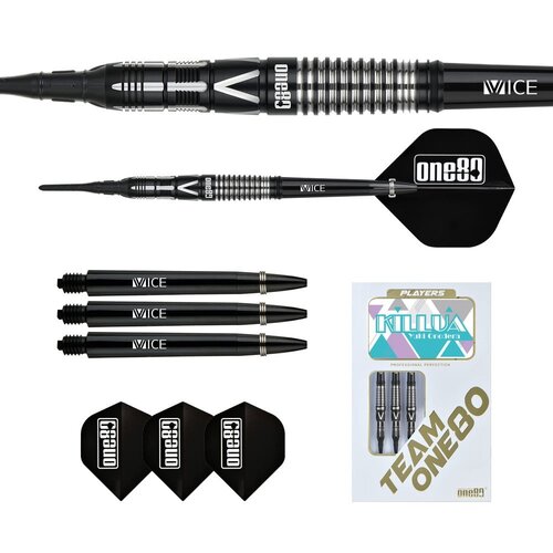 ONE80 ONE80 Yuki Onodera Black 90% Soft Tip Darts