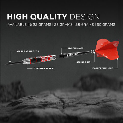 KOTO KOTO King Bomb Black & Red 90% Darts