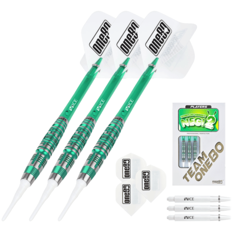 ONE80 ONE80 Noriyuki Negeshi V2 Green 90% Soft Tip Darts