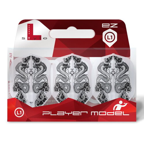 L-Style L-Style L1 EZ Jelle Klaasen V7 Clear White Darts Flights