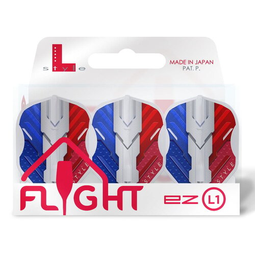 L-Style L-Style L1 EZ V-Series V1 France Type B Clear White Darts Flights